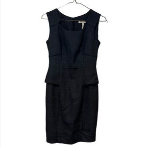 BCBGeneration Peplum Business Casual Sleeveless Dress Charcoal Gray Career Sz S